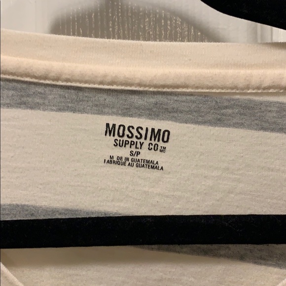 Cream and Gray Striped Longsleeve - Picture 3 of 4